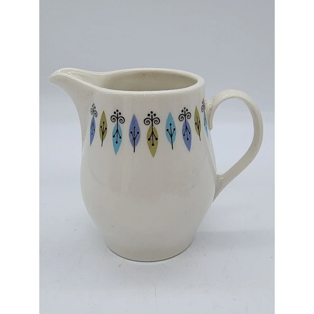 Syracuse China Carefree Nordic Creamer Pitcher Mid Century Modern MCM USA Made
